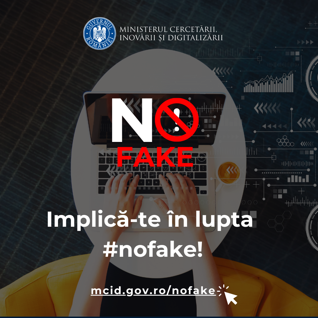 Ministerul Cercetării anunță lansarea platformei #nofake pentru raportarea conținutului deepfake. Procedura pas cu pas