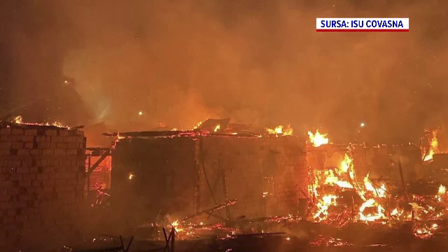 Un incendiu a nimicit două case în Covasna. De la ce a pornit focul