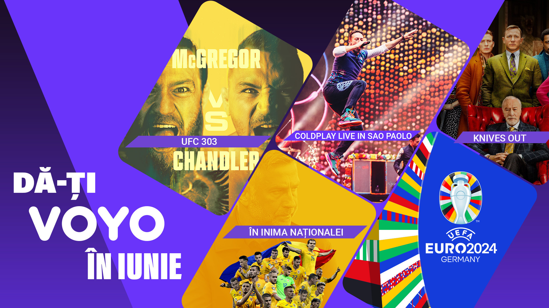 În iunie, vezi pe VOYO concertul Coldplay, documentarul „În inima naționalei” și meciurile EURO 2024!
