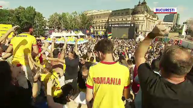 Emoții mari în țară. Suporterii au cântat şi au scandat la primul meci al României la EURO 2024