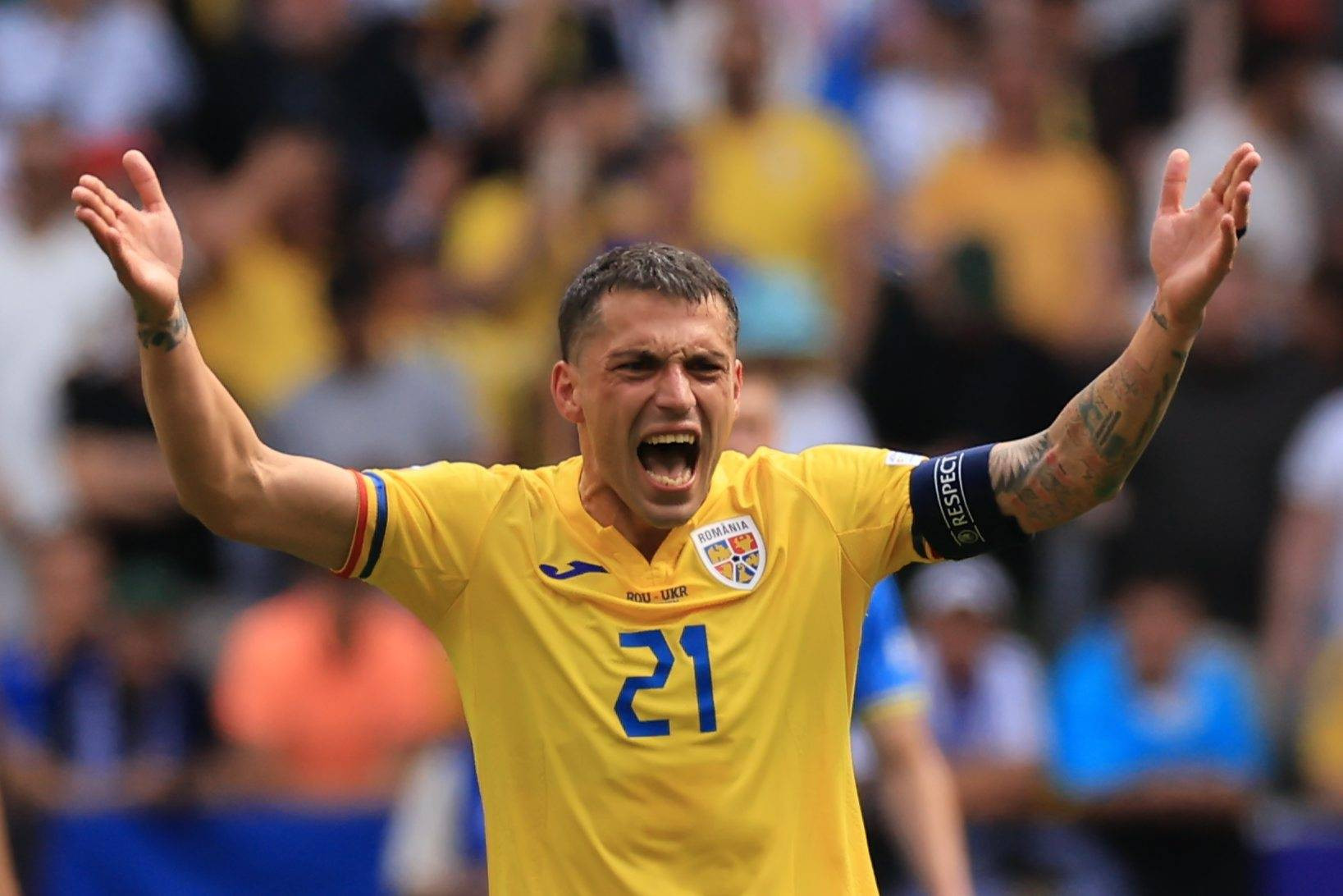 Golul lui Stanciu din victoria cu Ucraina, locul 4 în topul celor mai frumoase reuşite de la EURO 2024 din Germania