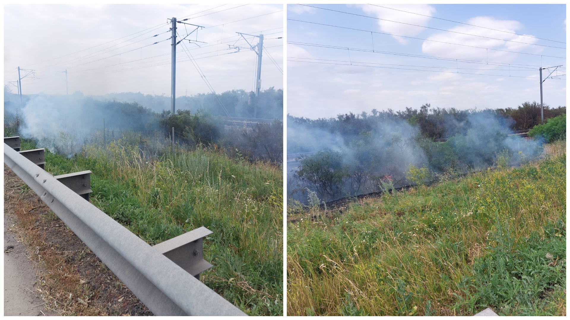 Trafic oprit pe A2, din cauza unui incendiu de vegetație. Circulația de pe ambele căi este deviată