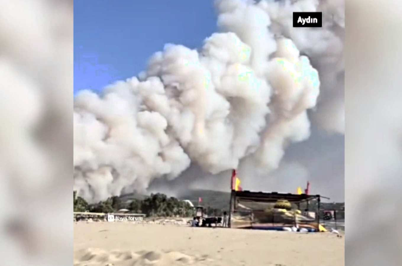 Români prinși într-un incendiu amplu de vegetație în Kusadasi, Turcia. „Toată lumea era panicată, toată lumea țipa”