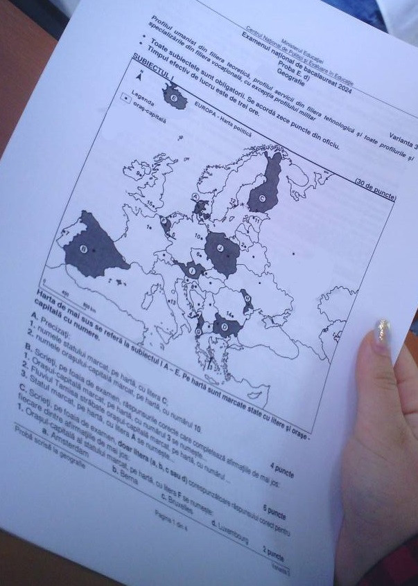 Subiecte Geografie BAC 2024