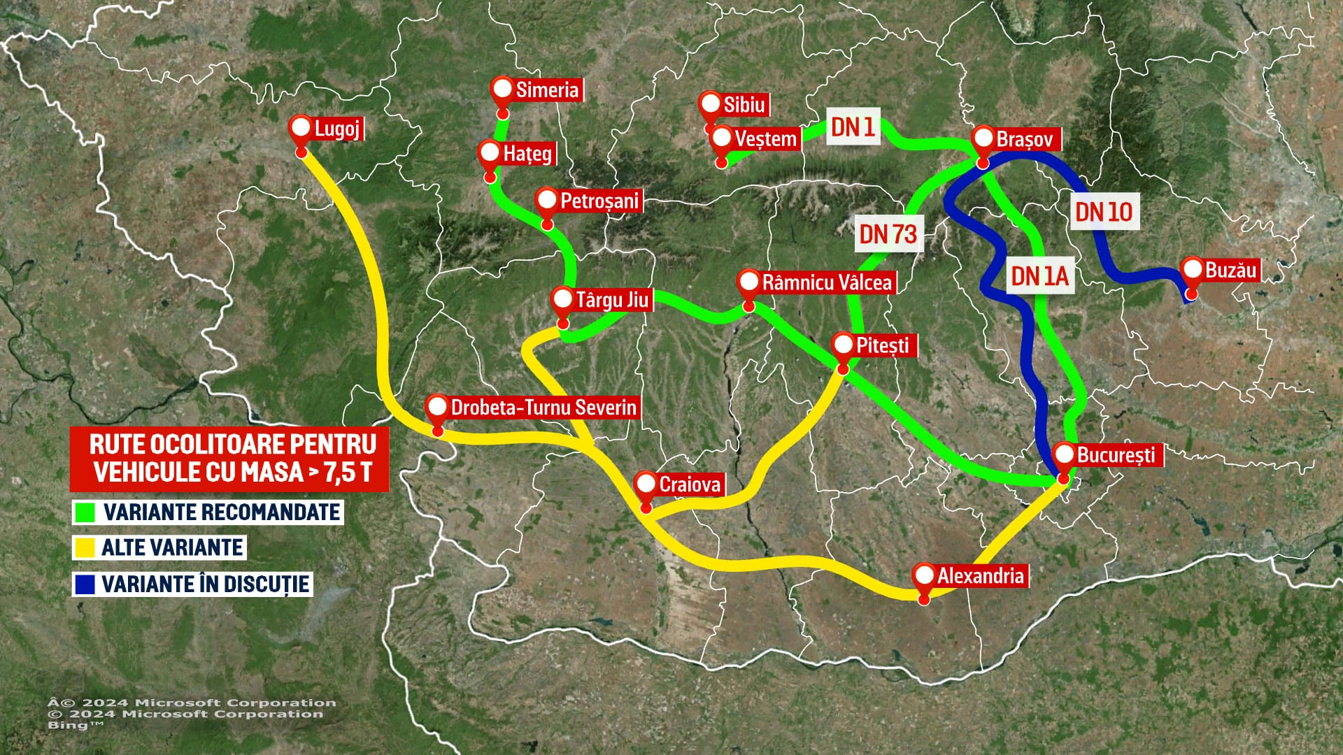Au început restricțiile de circulație pe Valea Oltului, valabile până în 9 august. Iată ce rute alternative există