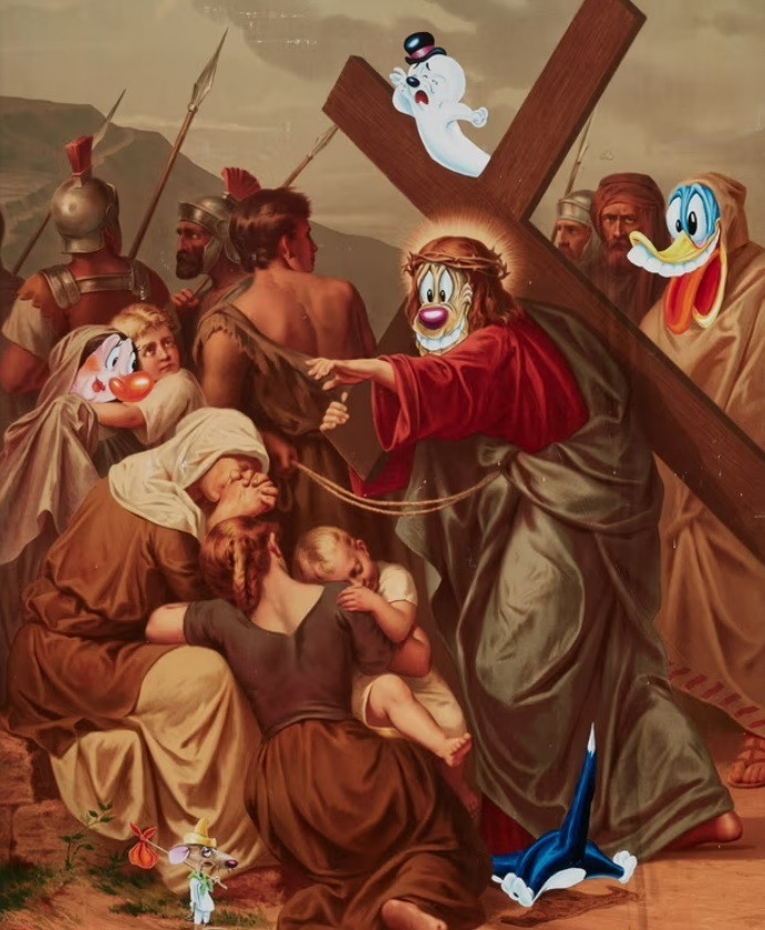 Ce s-a întâmplat după ce un muzeu a expus o operă de artă cu Iisus Hristos ca personaj de desene animate