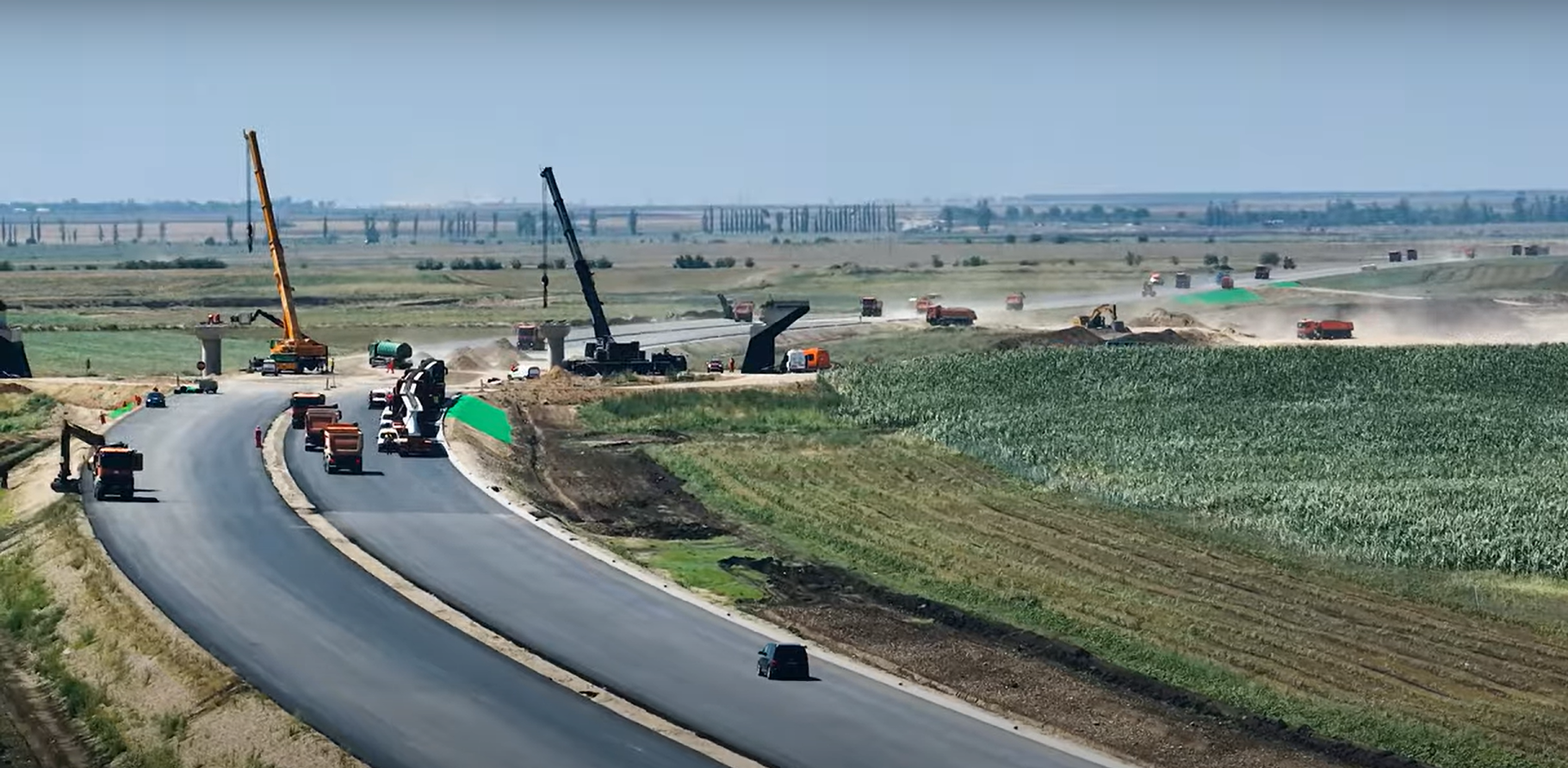 Inelul sudic al autostrăzii de centură a Capitalei va fi gata la începutul verii. Constructorul a întârziat constant