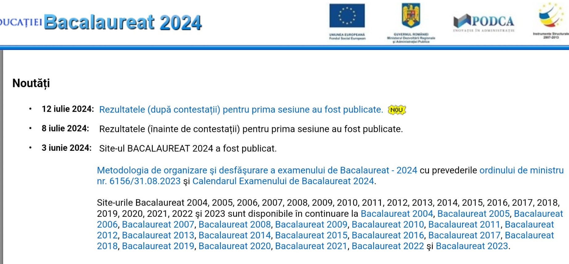 rezultate bac dupa contestatii