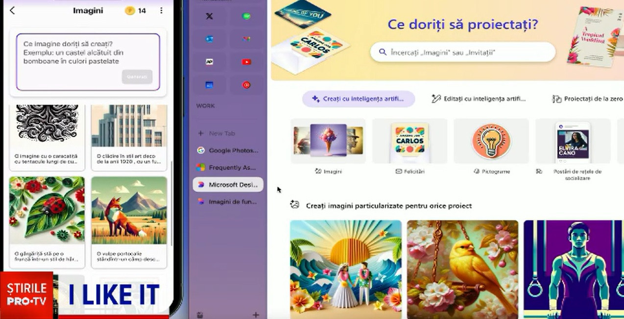Microsoft a lansat o aplicație de generat imagini prin AI. Este disponibilă pe iOS și Android