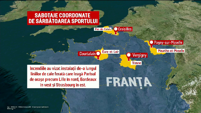 Sabotaj masiv în pragul deschiderii Jocurilor Olimpice de la Paris. Rețeaua Feroviară a fost vizată de incendii coordonate