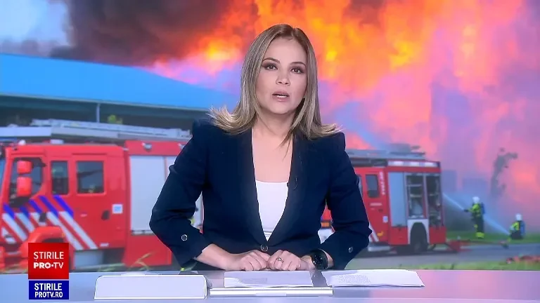 Incendiu masiv la un depozit de deșeuri de mase plastice situat pe platforma Oltchim din Vâlcea. VIDEO