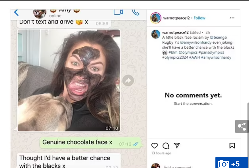 De ce a fost exclusă de la Jocurile Olimpice o jucătoare din naționala engleză de rugby care s-a vopsit cu negru pe față