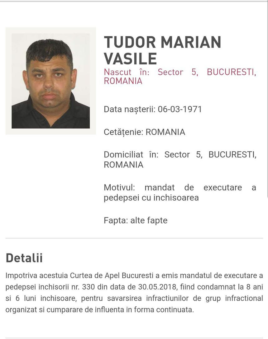 „Marușcă”, extrădat din Anglia. A intermediat șpăgi pentru două judecătoare celebre din București