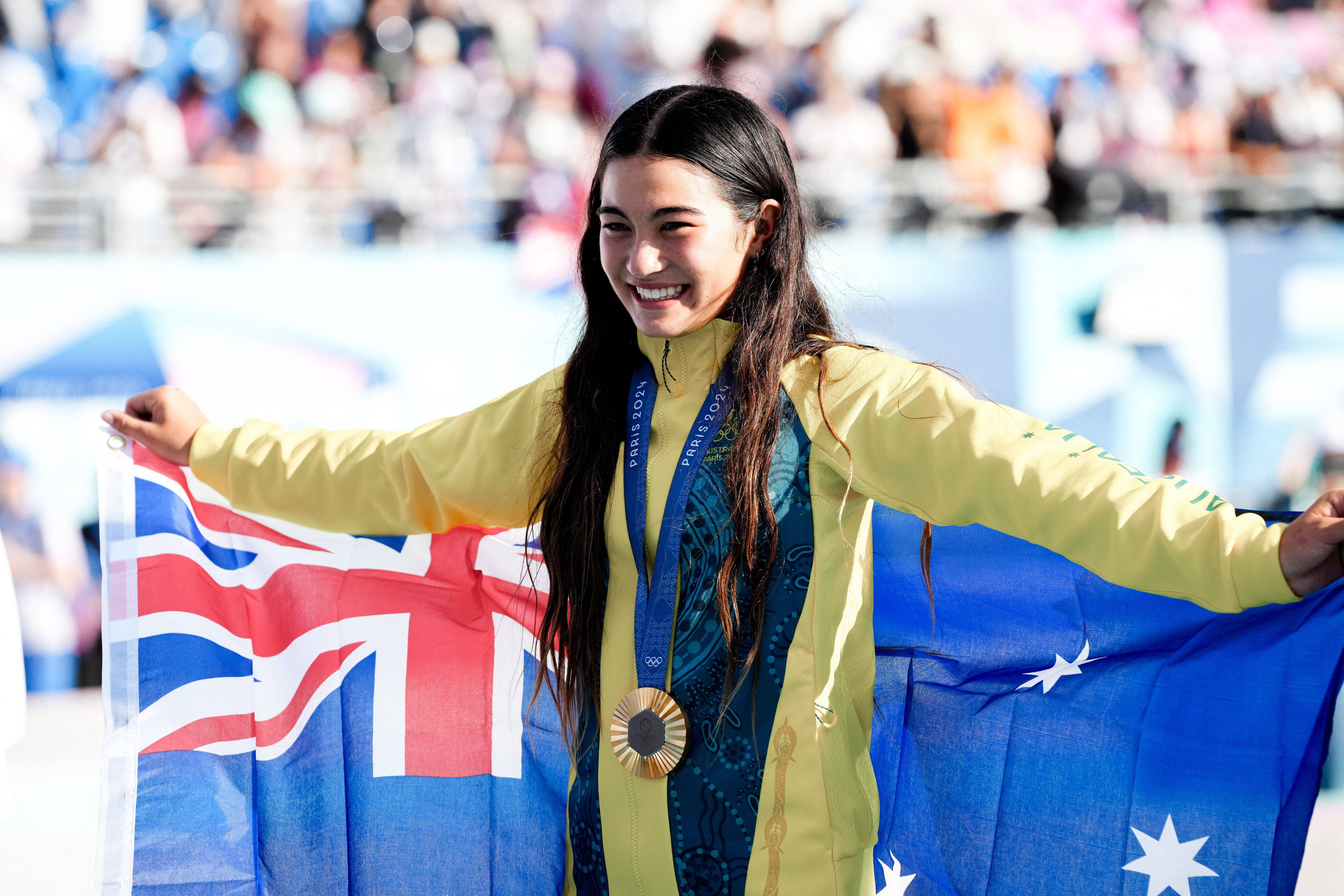 La 14 ani, australianca Arisa Trew a devenit campioană olimpică la skateboarding-park, la JO.