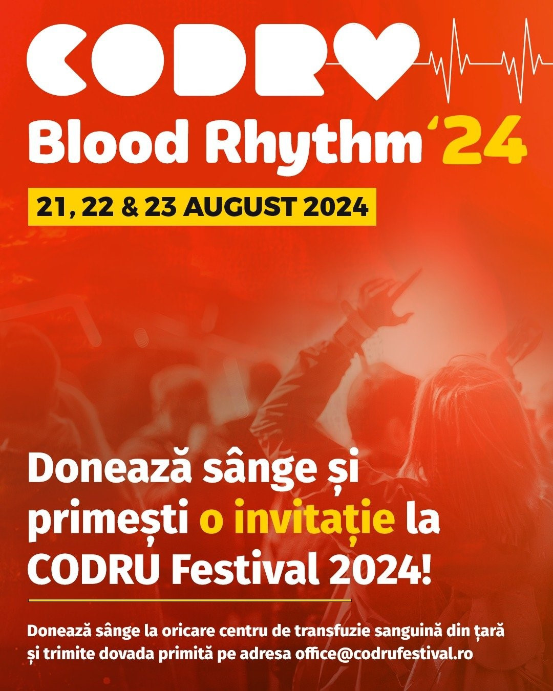 CODRU Festival extinde campania de donare de s&acirc;nge Blood Rhythm la nivel național