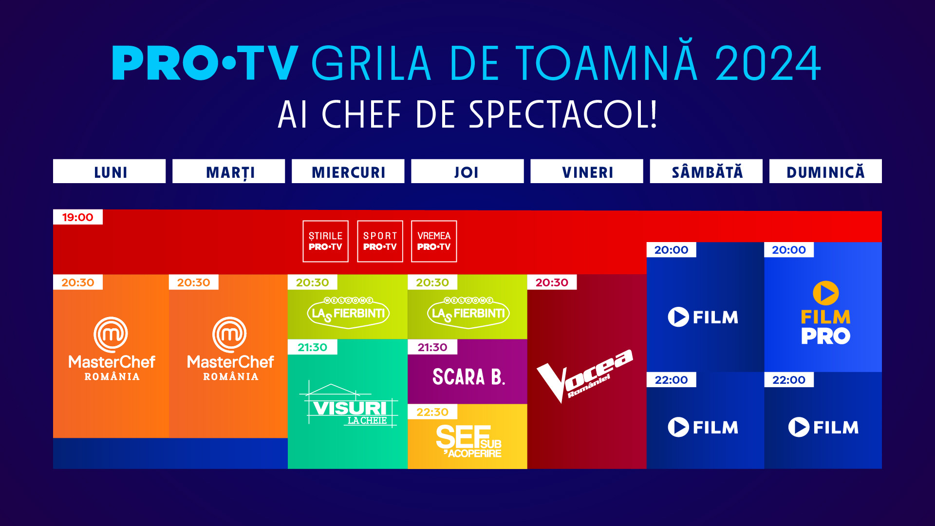 Grila de toamnă PRO TV. Super-producția de comedie ”Scara B” are premiera în septembrie. Un nou show MasterChef, doar pe VOYO