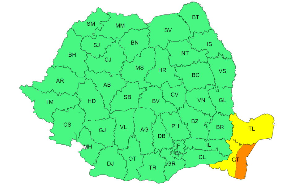 Cod galben și portocaliu