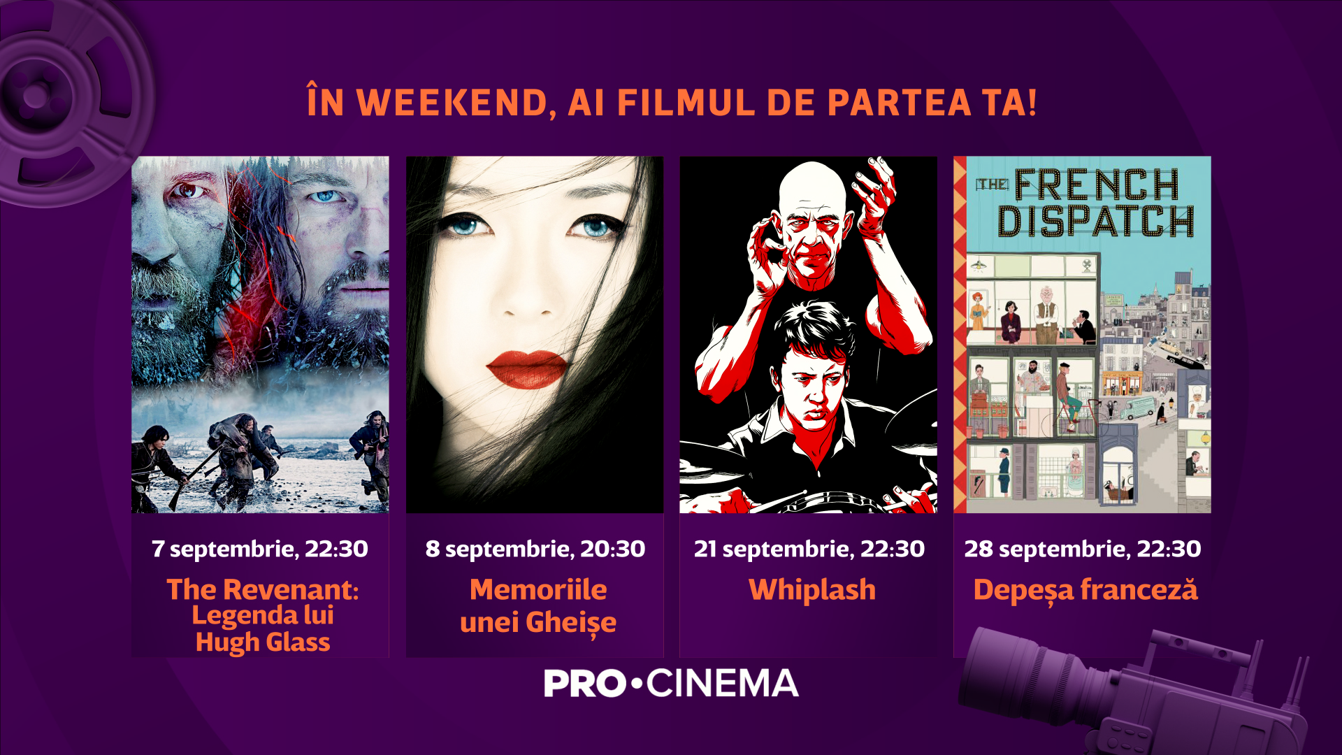 Luna septembrie aduce filme de Oscar, SF și acțiune cât cuprinde la PRO Cinema