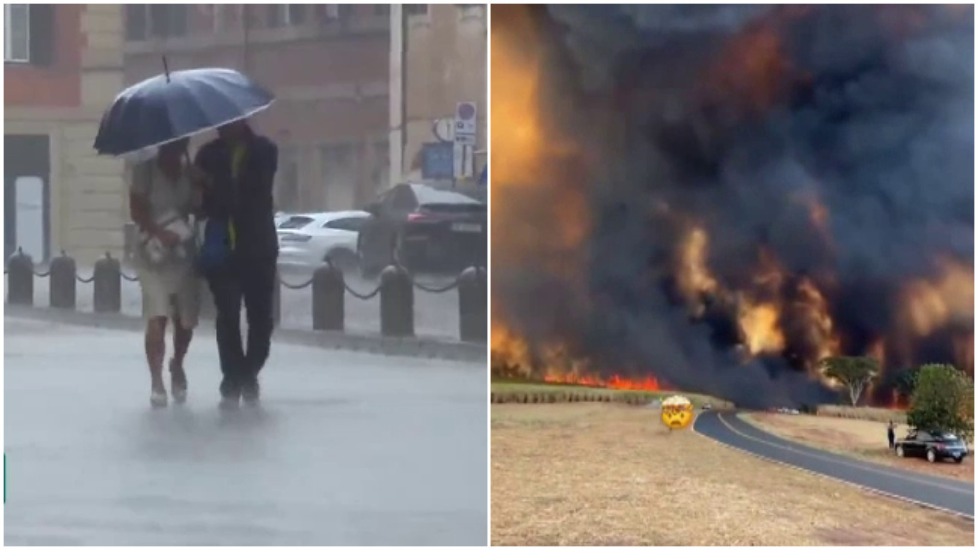 Vremea a scăpat de sub control pe mapamond. În timp ce Roma a fost lovită de o furtună violentă, Amazonia arde