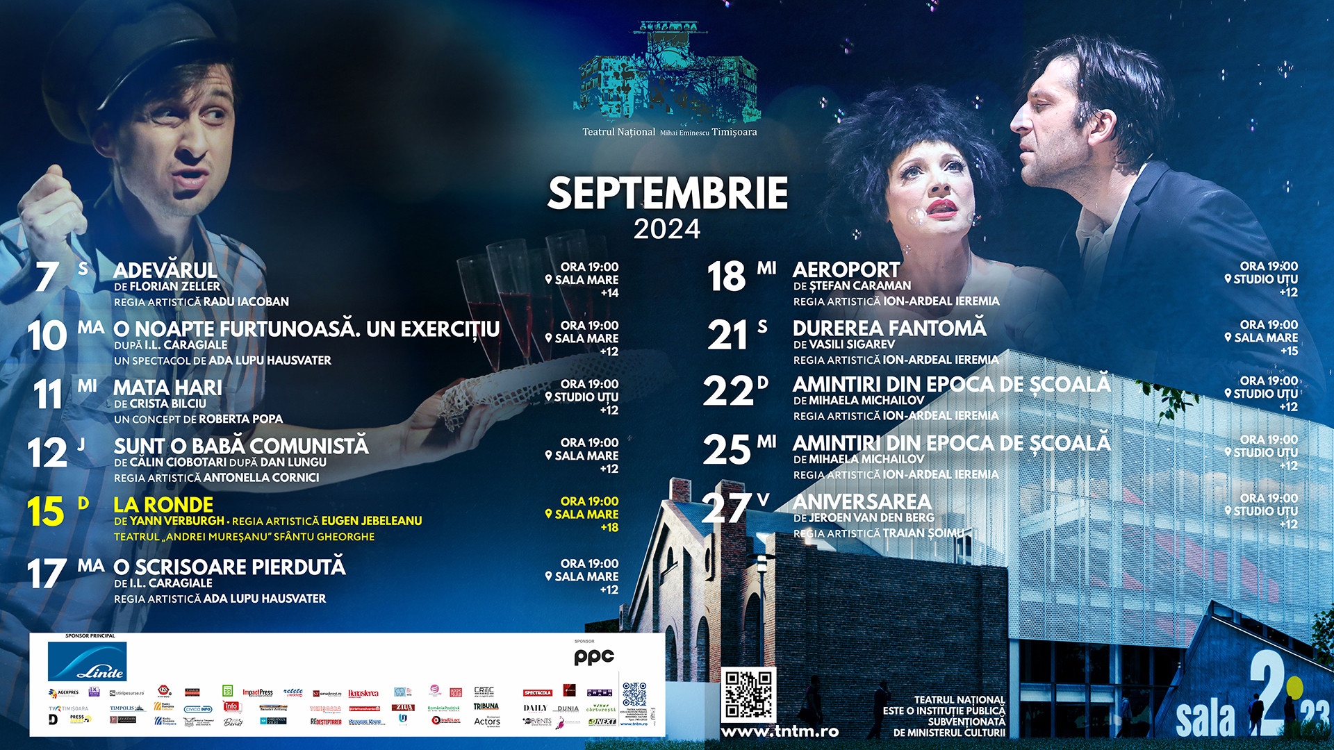 Spectacolele lunii septembrie la Teatrul Național Timișoara, &icirc;n stagiunea teatrală 2024-2025