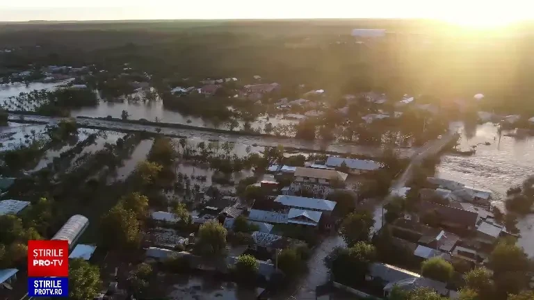 VIDEO impresionant. Dezastrul produs de furia naturii în comuna Slobozia Conachi din județul Galați