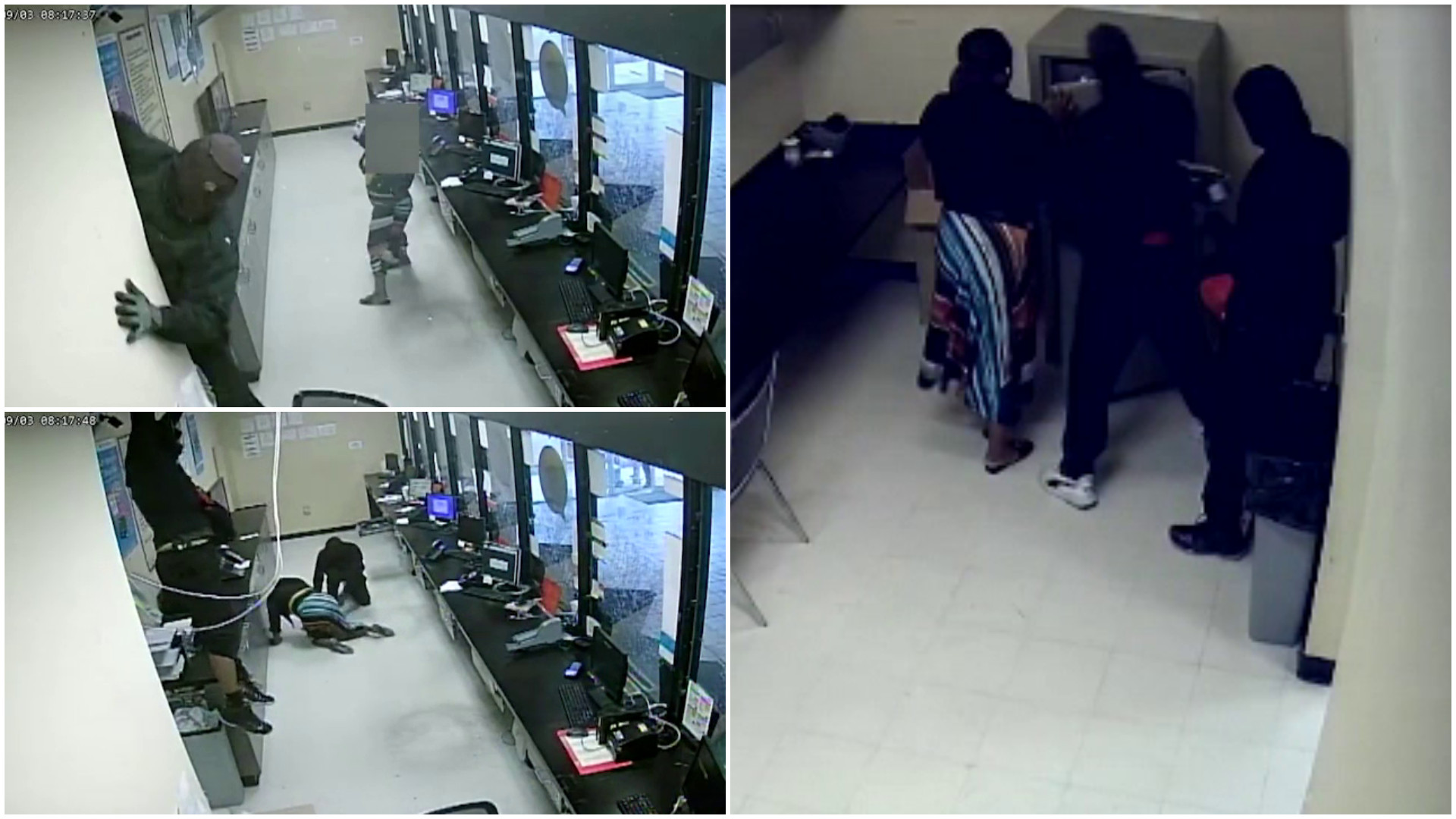 Jaf ca în filme, surprins de camerele de supraveghere. Hoții au coborât prin tavan și au plecat cu o sumă impresionantă