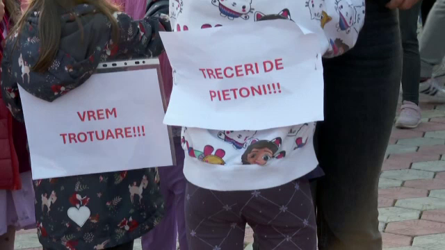 Marș al locuitorilor din Cristian după ce un copil a fost ucis de un camion, în drum spre școală. ”Trăim tot timpul cu frică”