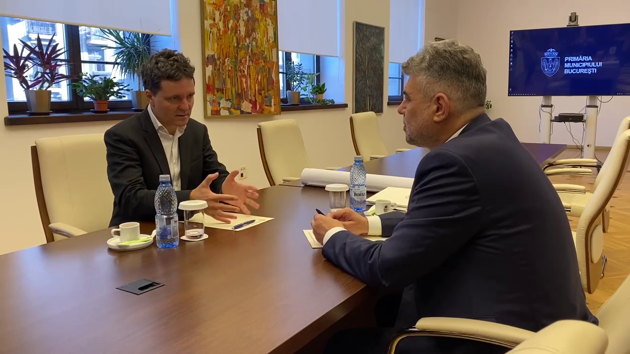 Întâlnire Nicușor Dan - Marcel Ciolacu. „Am avut o discuţie pe trafic. Am vorbit despre ilegalitatea în urbanism”