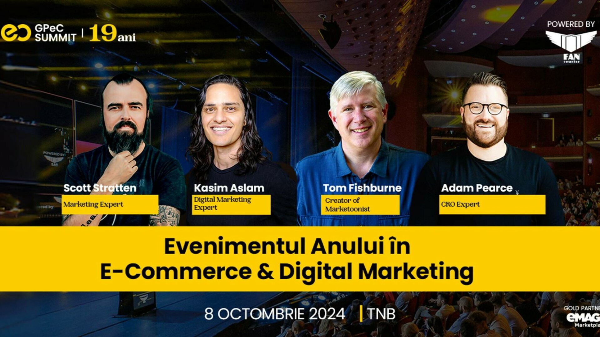 GPeC SUMMIT 8 Octombrie: 19 speakeri și 9 ore de content practic despre tot ce e important în E-Commerce și Digital Marketing