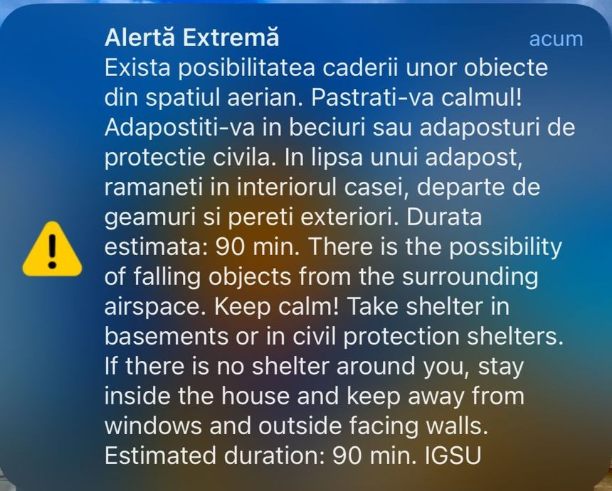 Tulcea, sub alertă timp de 90 de minute, după un nou atac rusesc la Dunăre. Două avioane Eurofighter Typhoon, mobilizate