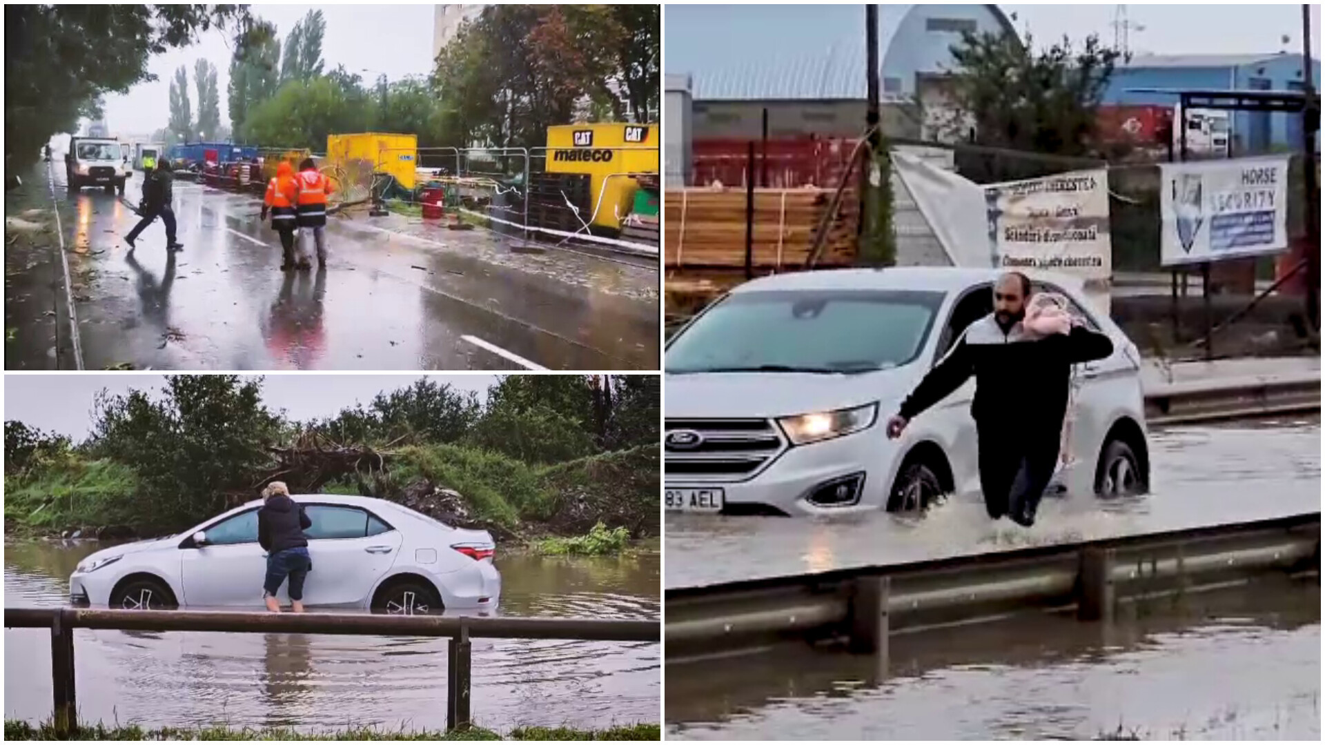 Furtunile continuă să facă prăpăd pe litoral. Centura Constanței, blocată de precipitațiile abundente