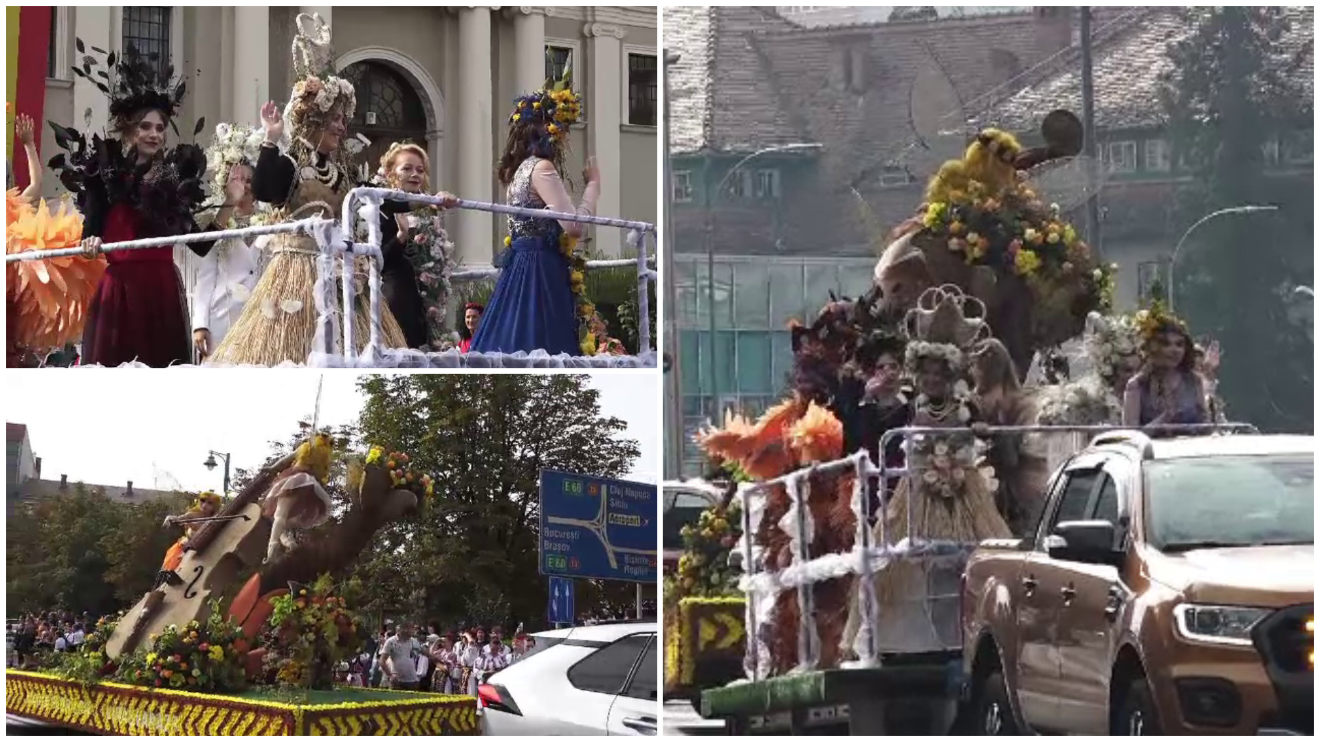 Paradă spectaculoasă cu flori la Târgu Mureș. Ideea carelor alegorice, „importată” din străinătate