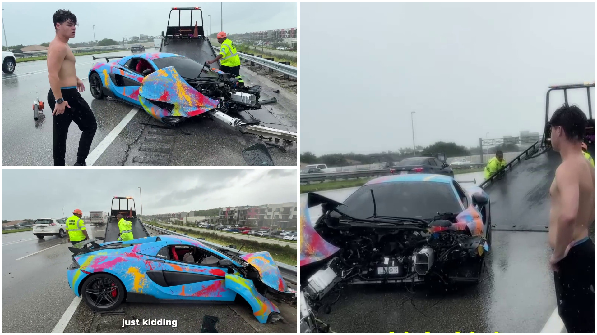 Un streamer a transmis în direct accidentul pe care l-a făcut cu bolidul său. Era urmărit de 185.000 de oameni în acel moment