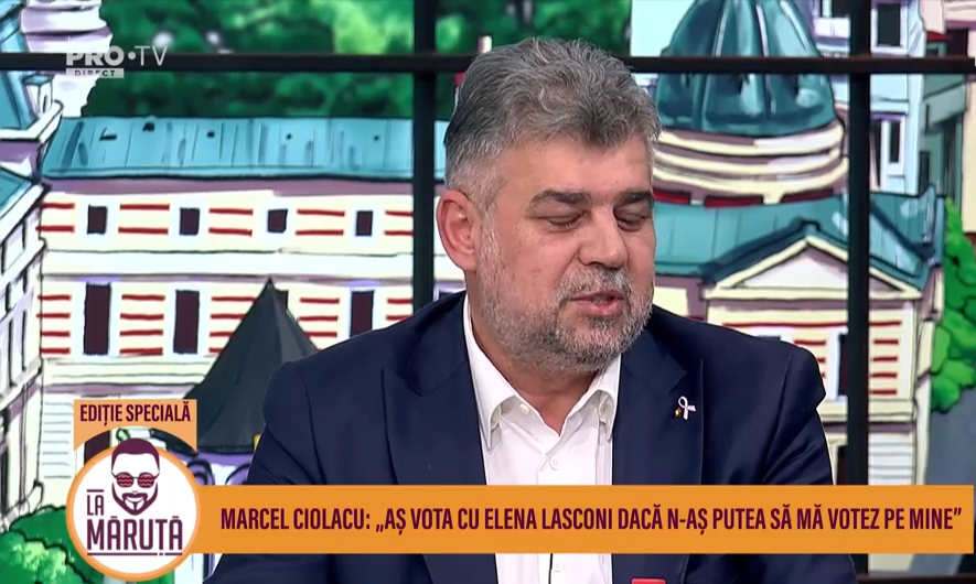 Răspuns neașteptat al lui Marcel Ciolacu în emisiunea lui Măruță. Pe cine ar vota președinte al României: ”Este o doamnă!”
