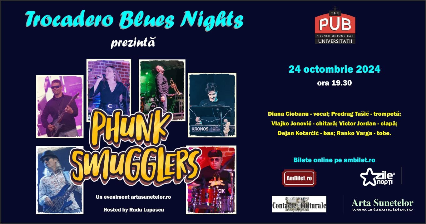 Formația Phunk Smugglers, un poroiect muzical româno-sârb, susține un concert pe 24 octombrie 2024 în București