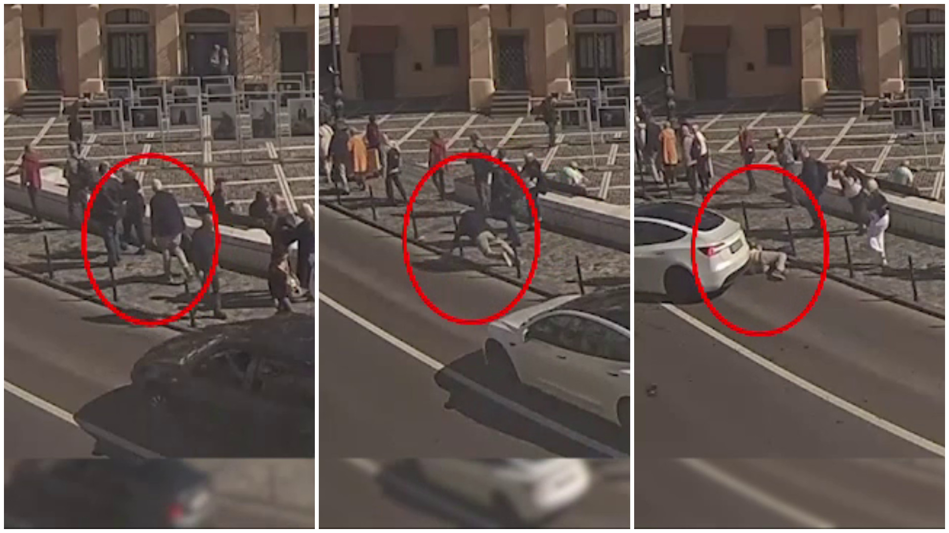 Tragedie evitată la limită în Brașov. Pentru a evita un pieton căzut pe asfalt, o șoferiță a intrat într-o altă mașină