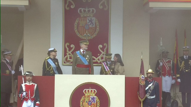 Parada impresionantă de Ziua Națională a Spaniei. Postura inedită în care a apărut Prințesa Leonor