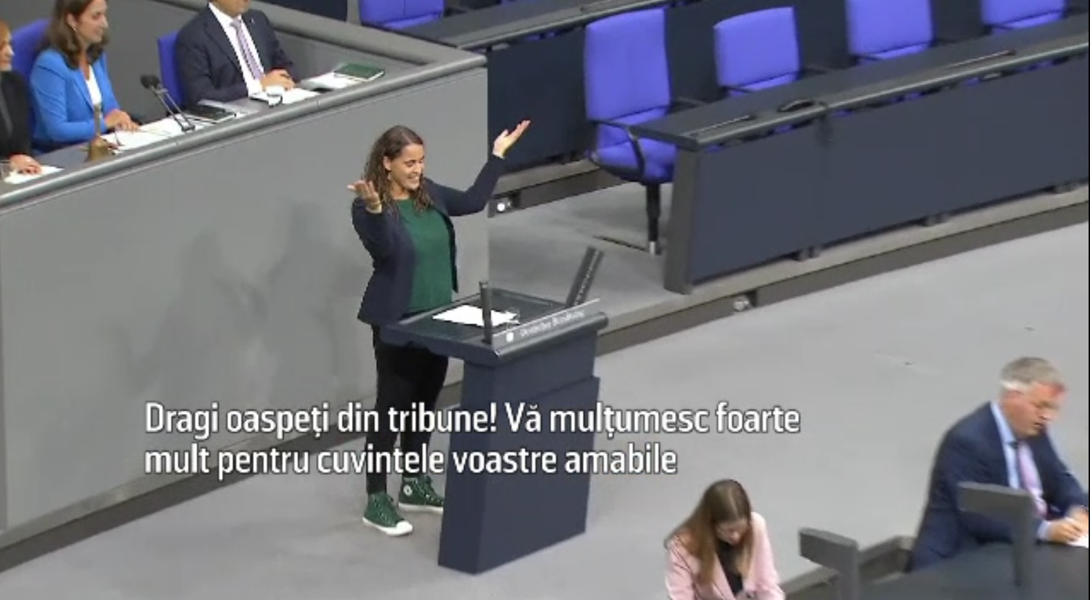 Pentru prima dată în istoria Parlamentului Germaniei, un deputat surdo-mut a ținut un discurs