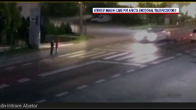 Copil de 11 ani, secerat pe o trecere de pietoni din Râmnicu Vâlcea. Momentul impactului, surprins de camerele video