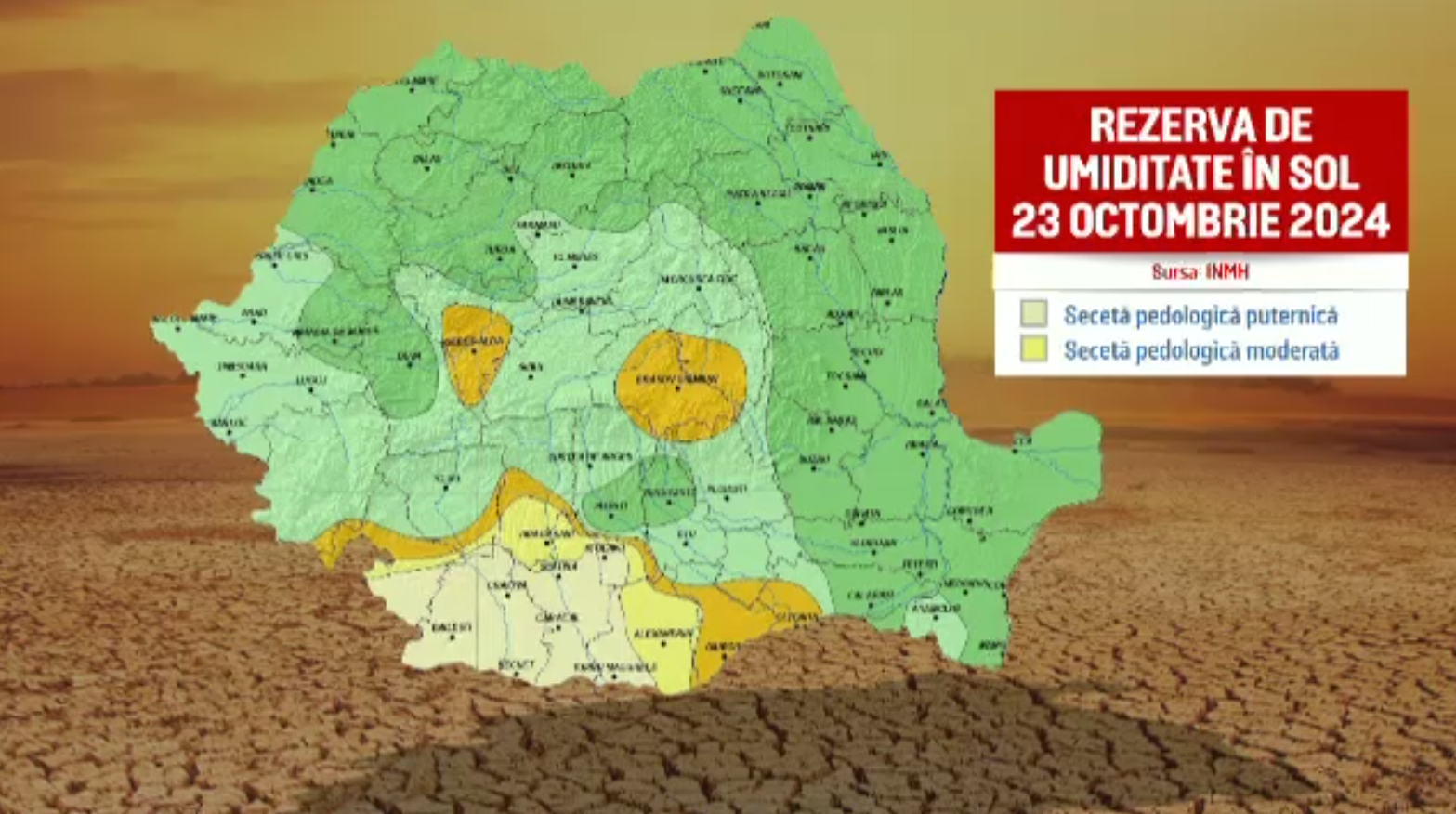 Toamna caldă instalată în țară afectează negativ plantele. Temperaturile ridicate intensifică fenomenul de deșert