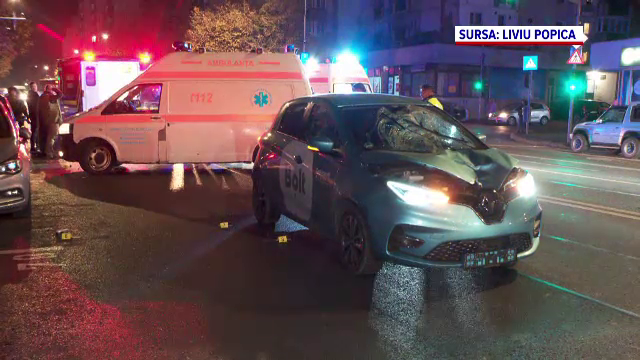 O tânără a fost izbită în plin de o mașină în timp ce traversa prin loc nepermis o șosea aglomerată din Cluj-Napoca