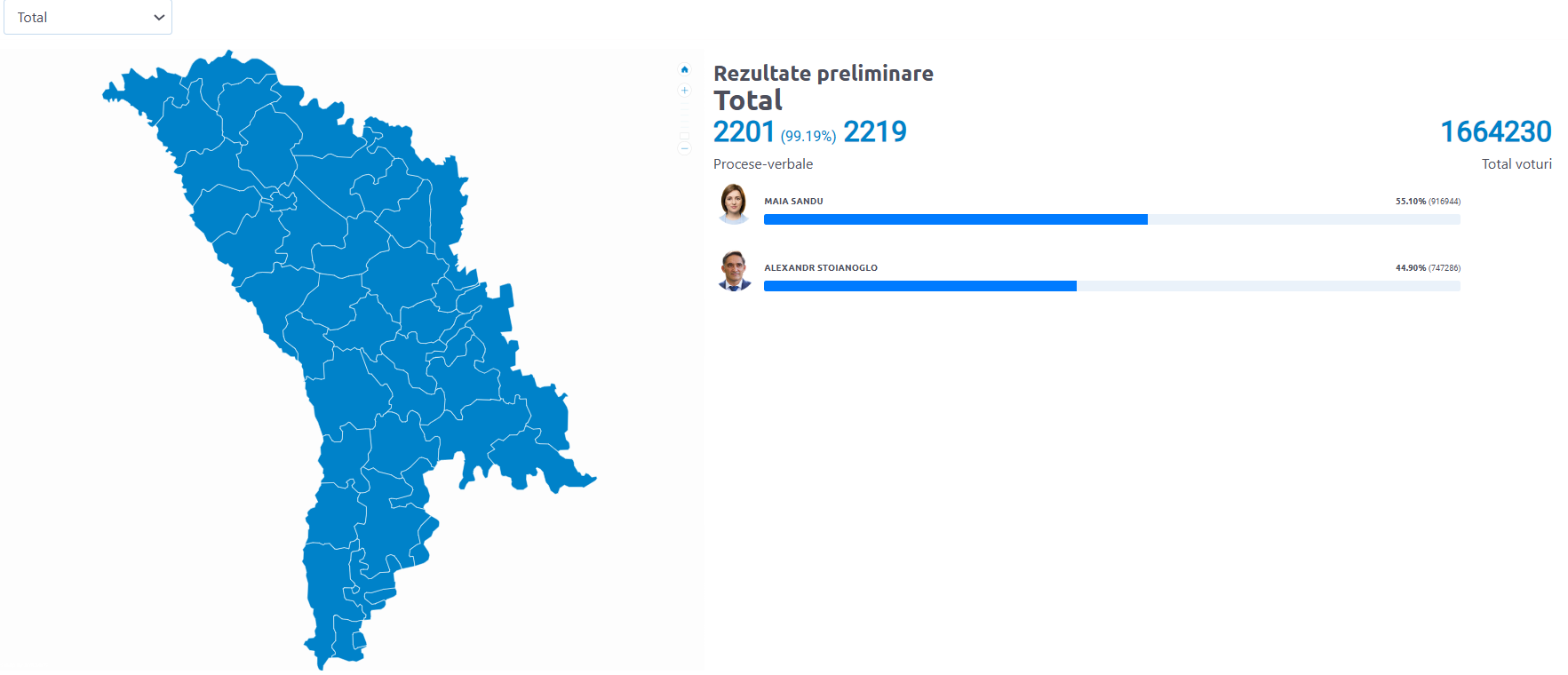 Maia Sandu a c&acirc;știgat alegerile din Moldova 2024 și obține un nou mandat de președinte