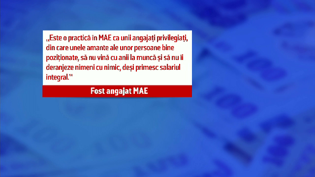 Cazul contabilei de la MAE care plătea salarii fictive nu ar fi singular. Surse vorbesc și despre bani pentru amante