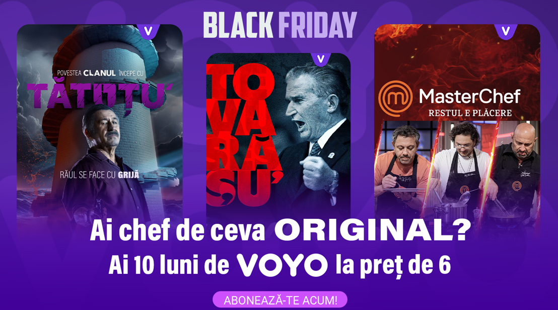 VOYO la reducere de Black Friday. Ofertă specială la abonamentul VOYO de Vinerea Neagră