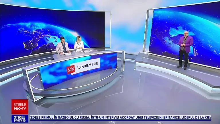 Vremea azi, 30 noiembrie. O zi mohorâtă, cu vânt, ploi și ninsori, în mai multe zone din țară. Maximele termice