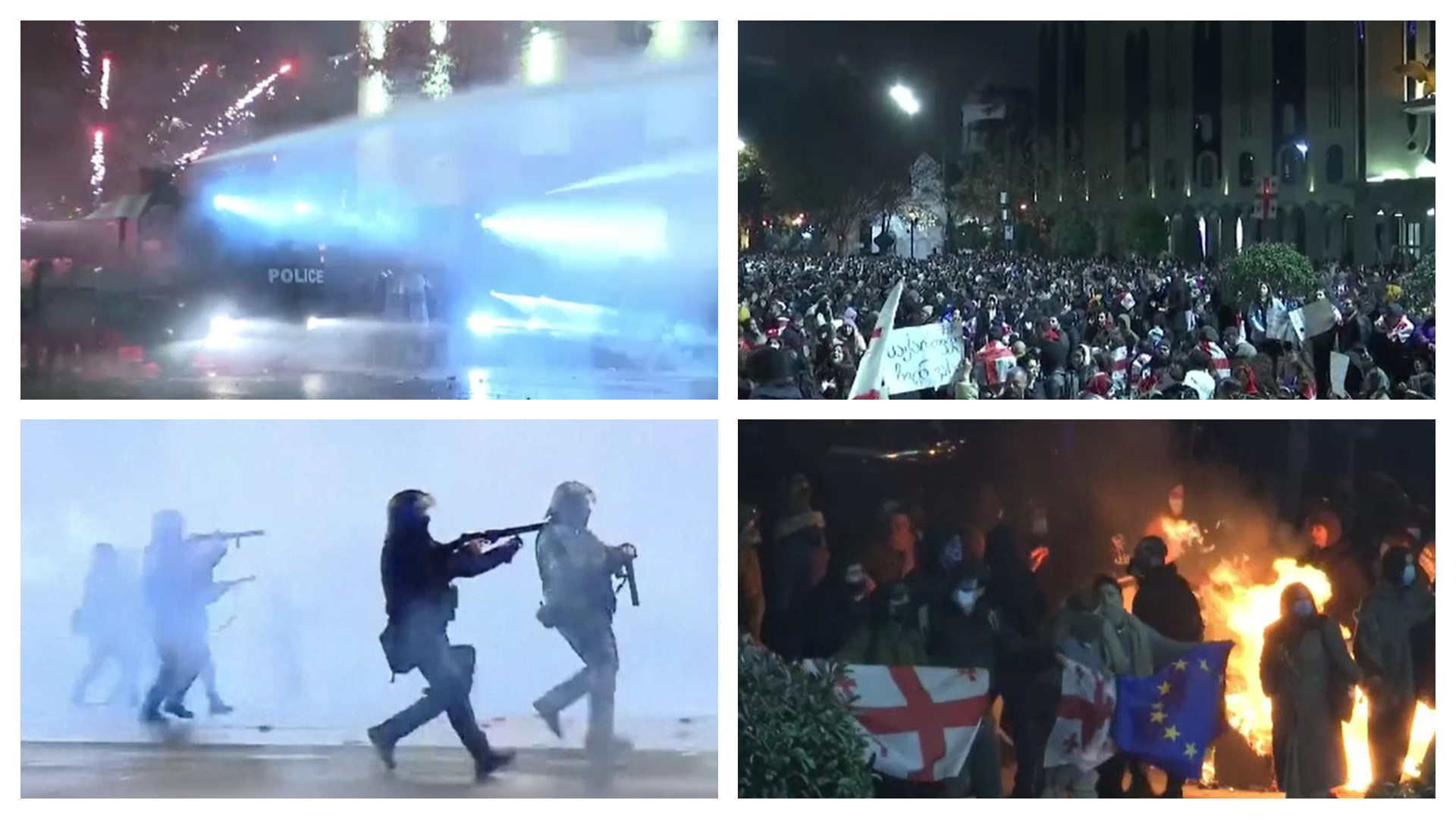 Kremlinul, mesaj categoric după o nouă noapte de proteste violente în Georgia. Referire directă la Ucraina
