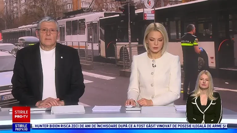 ANIMAȚIE GRAFICĂ. Cum a ajuns un tramvai să lovească un autobuz oprit în stație și să rănească 15 călători, în București