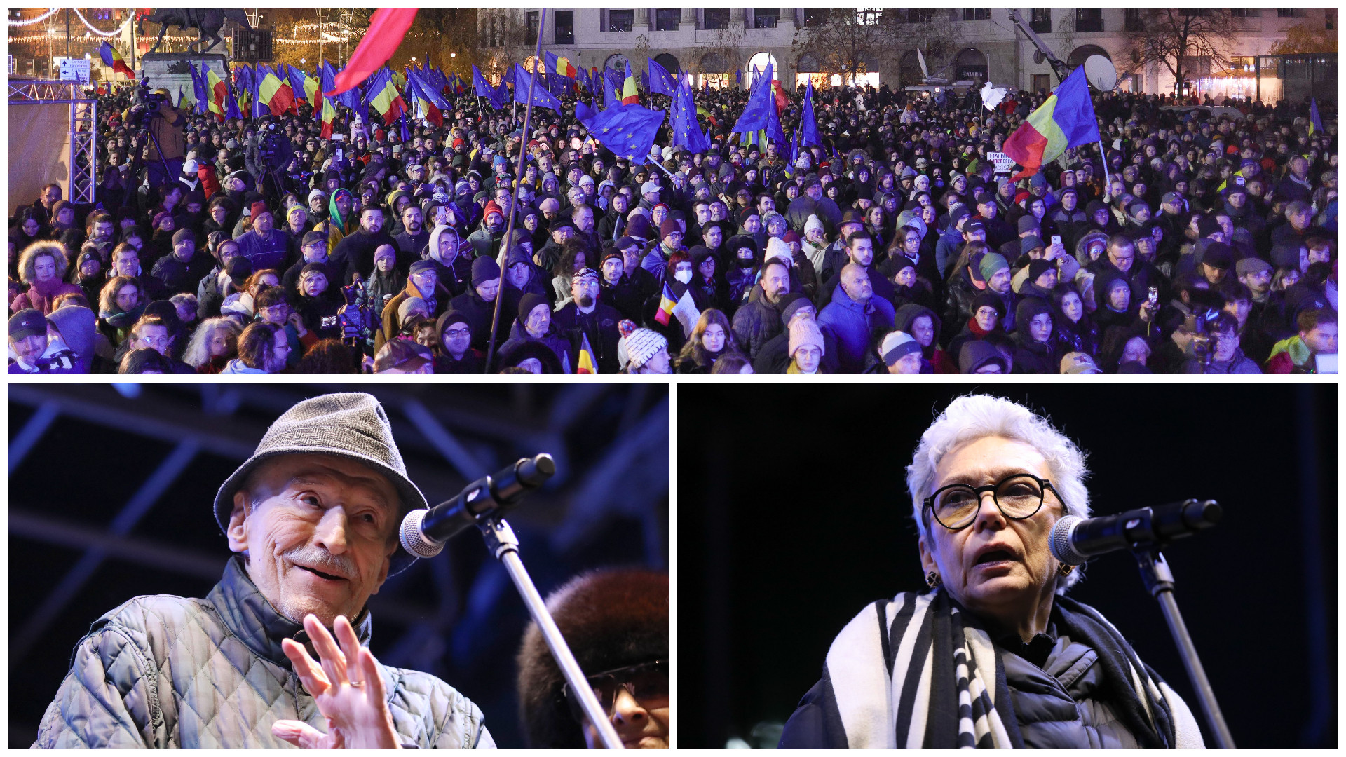 Miting pro-Europa în București, cu actori și muzicieni celebri. Îndemnurile personalităților pentru români, înainte de vot