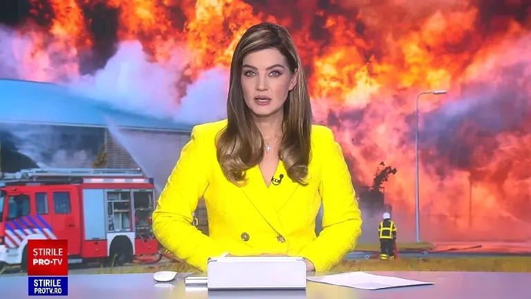 Incendiu puternic la un depozit de materiale de construcţii din Craiova. A fost emis mesaj RO-Alert