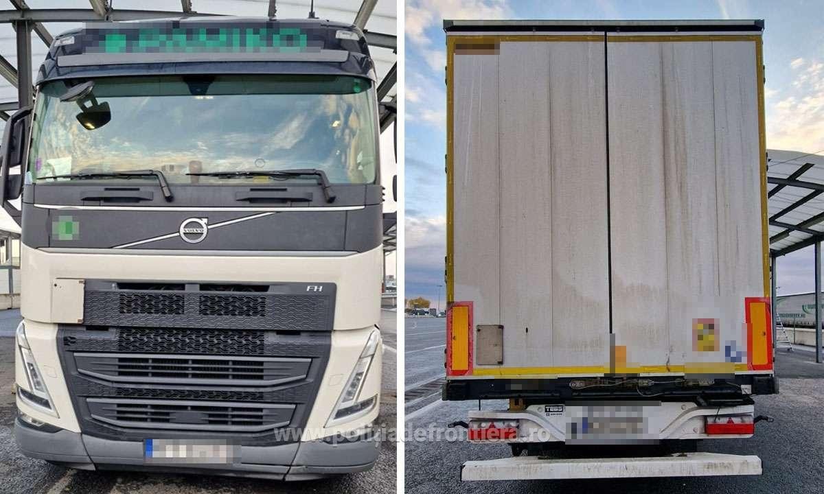 Lovitură de 100.000 de euro în Arad. Ce au descoperit polițiștii când verificau un TIR care urma să iasă din țară | FOTO